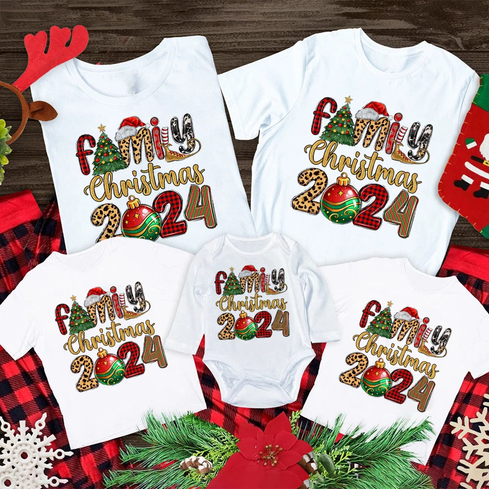 Family Christmas 2024 Print Shirt Family All Together Tshirt Christma